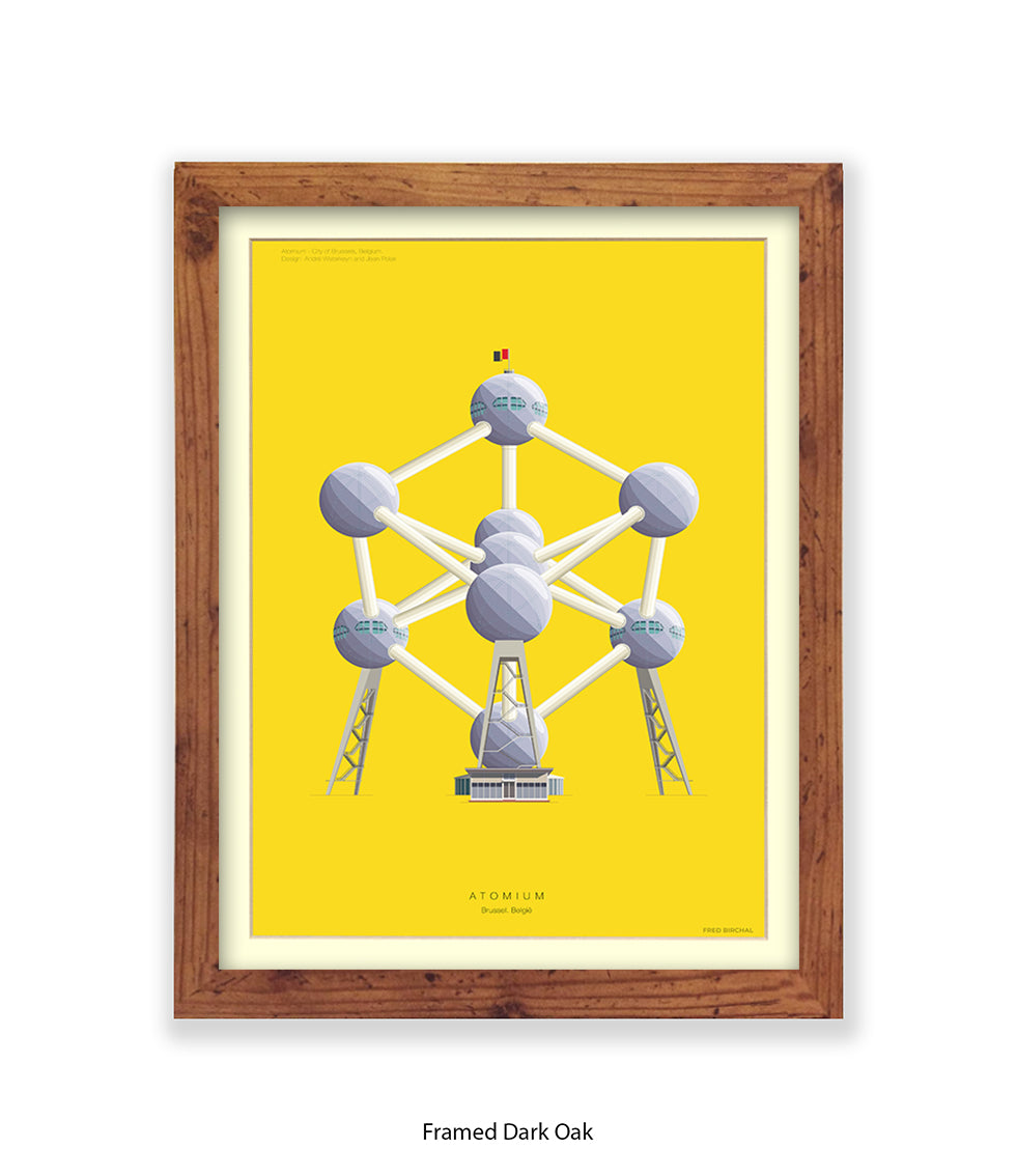 Atomium  Brussels Fred Birchal Art Print