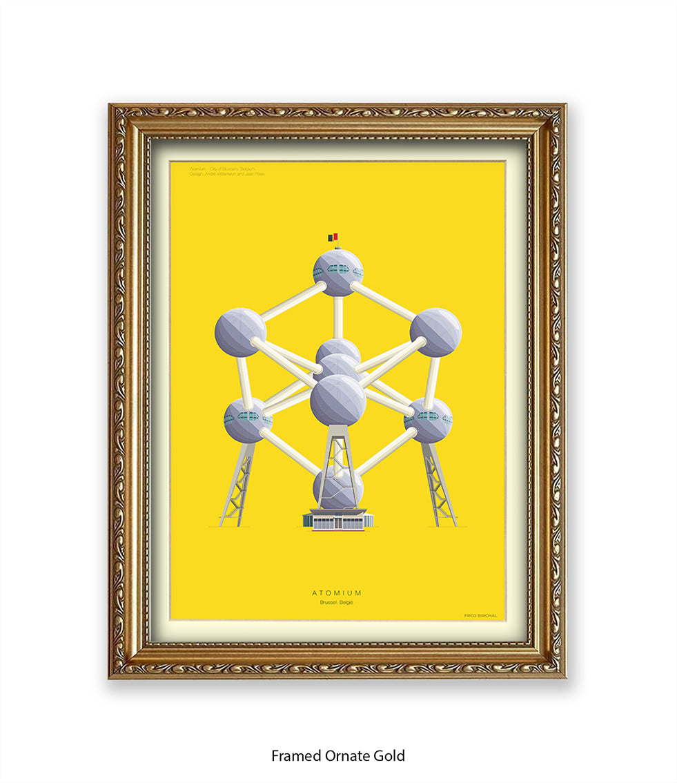 Atomium  Brussels Fred Birchal Art Print