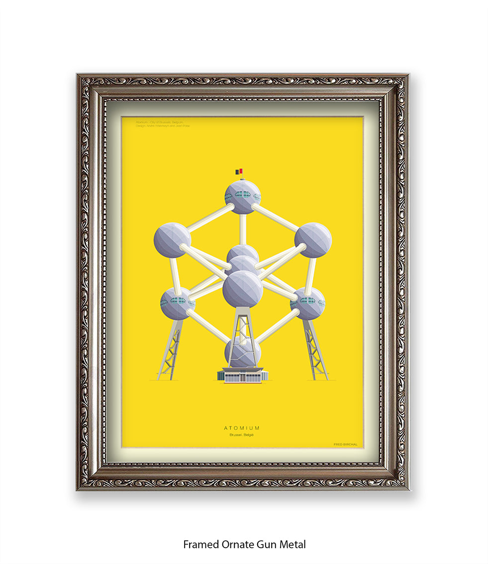 Atomium  Brussels Fred Birchal Art Print