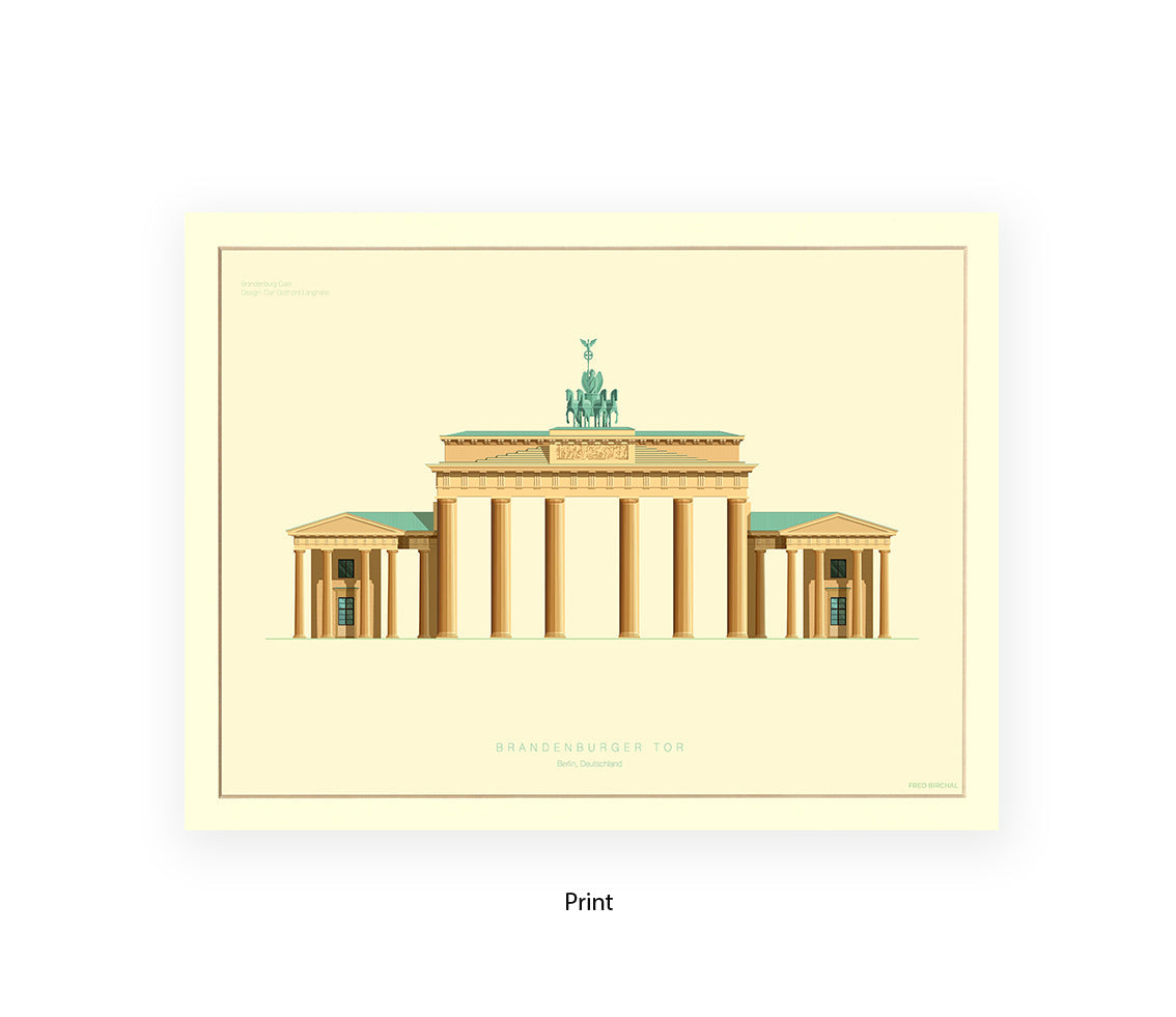 Brandenburg Gate - Berlin - Fred Birchal Art Print