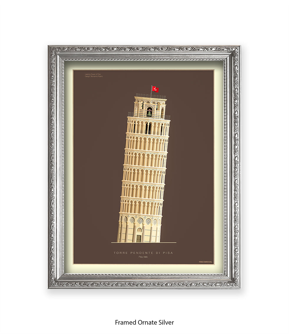 Leaning Tower of Pisa Italy Fred Birchal Art Print