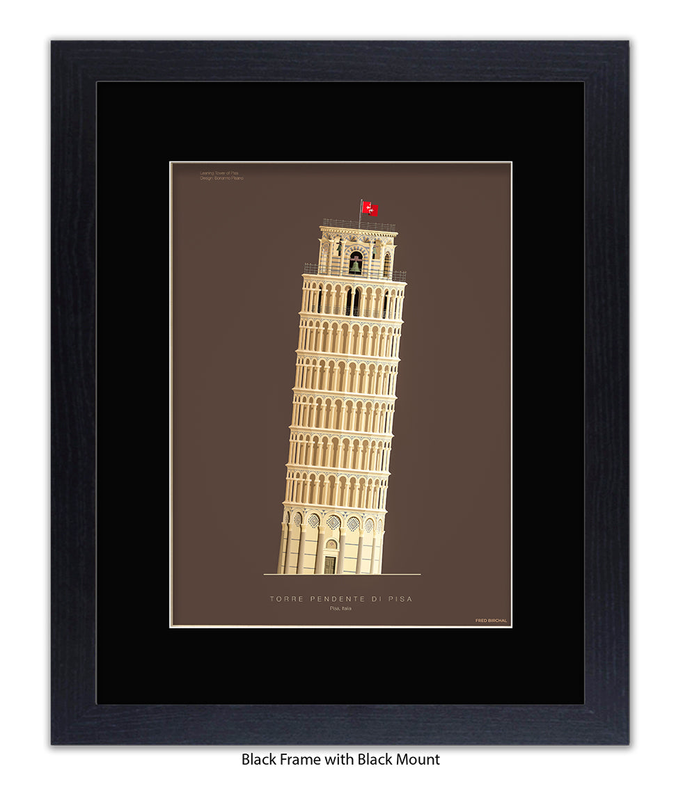 Leaning Tower of Pisa Italy Fred Birchal Art Print