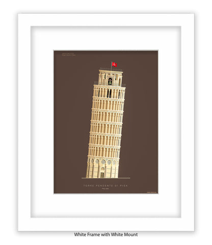 Leaning Tower of Pisa Italy Fred Birchal Art Print
