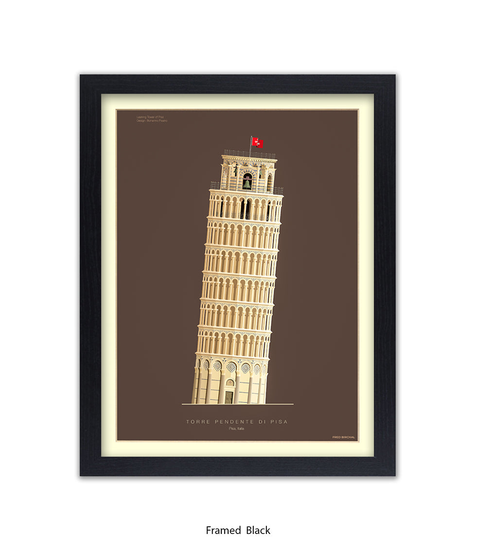 Leaning Tower of Pisa Italy Fred Birchal Art Print