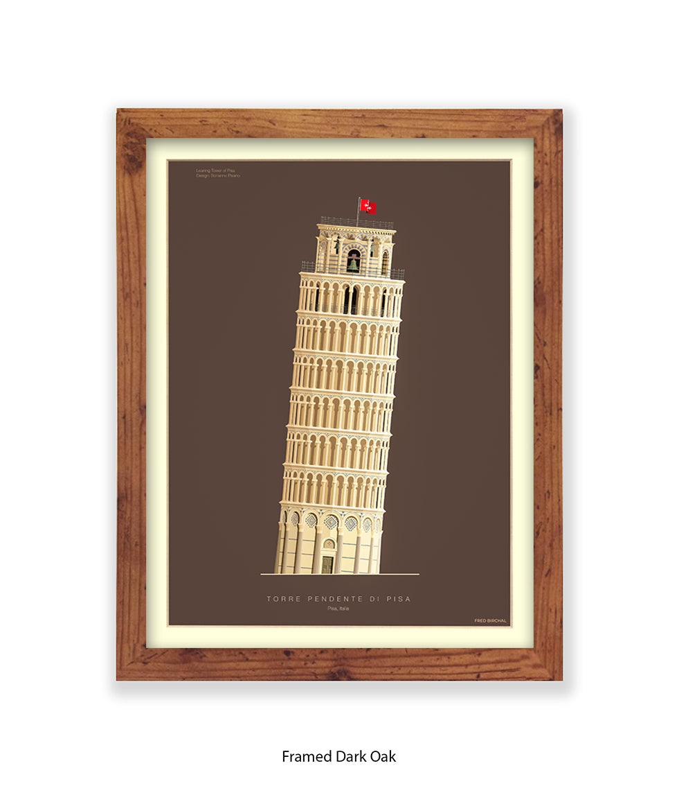 Leaning Tower of Pisa Italy Fred Birchal Art Print