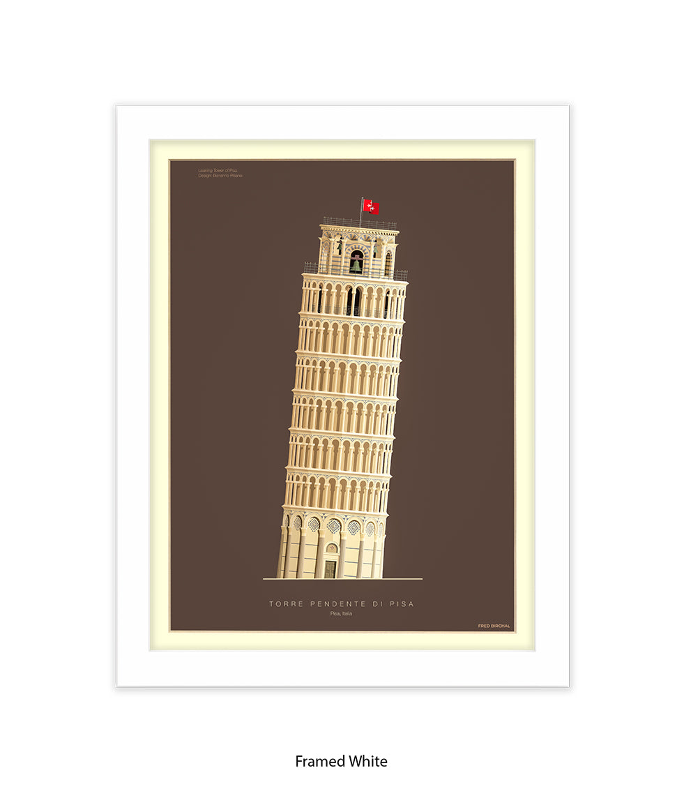 Leaning Tower of Pisa Italy Fred Birchal Art Print