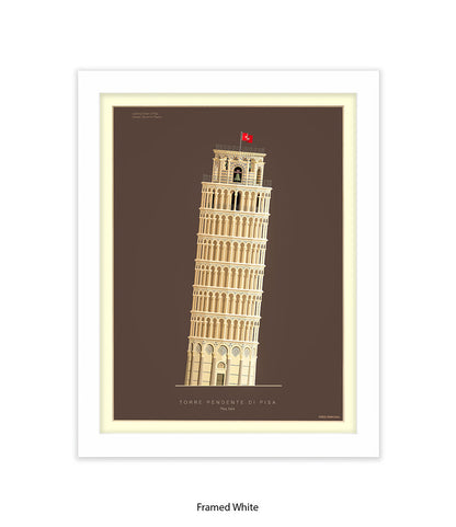 Leaning Tower of Pisa Italy Fred Birchal Art Print