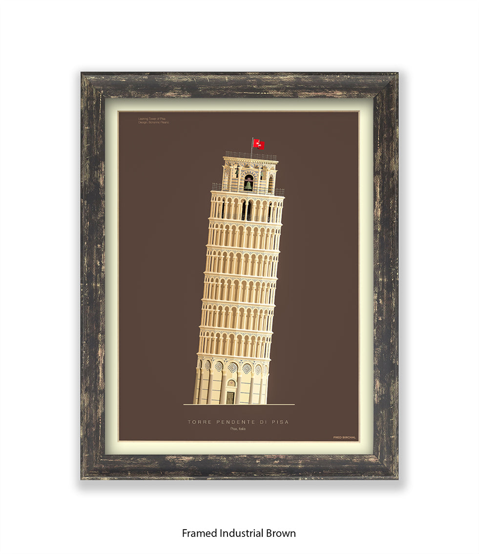 Leaning Tower of Pisa Italy Fred Birchal Art Print