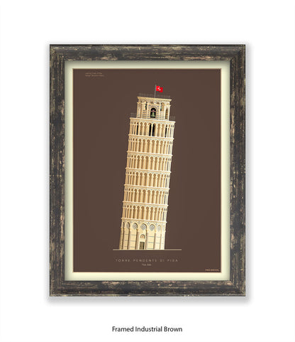 Leaning Tower of Pisa Italy Fred Birchal Art Print