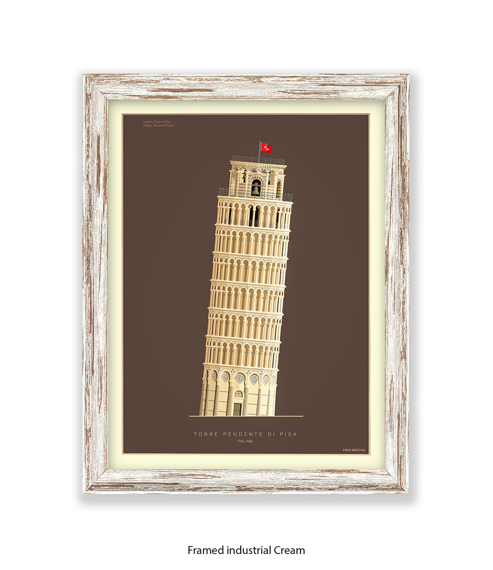 Leaning Tower of Pisa Italy Fred Birchal Art Print