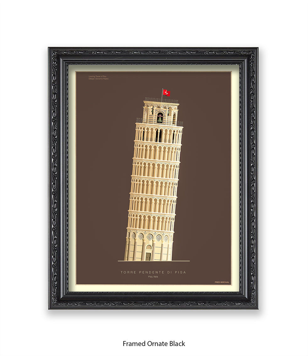 Leaning Tower of Pisa Italy Fred Birchal Art Print