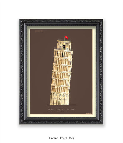 Leaning Tower of Pisa Italy Fred Birchal Art Print