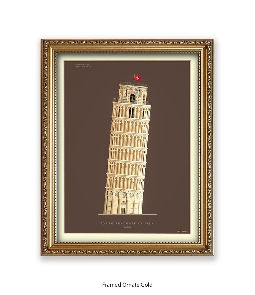 Leaning Tower of Pisa Italy Fred Birchal Art Print