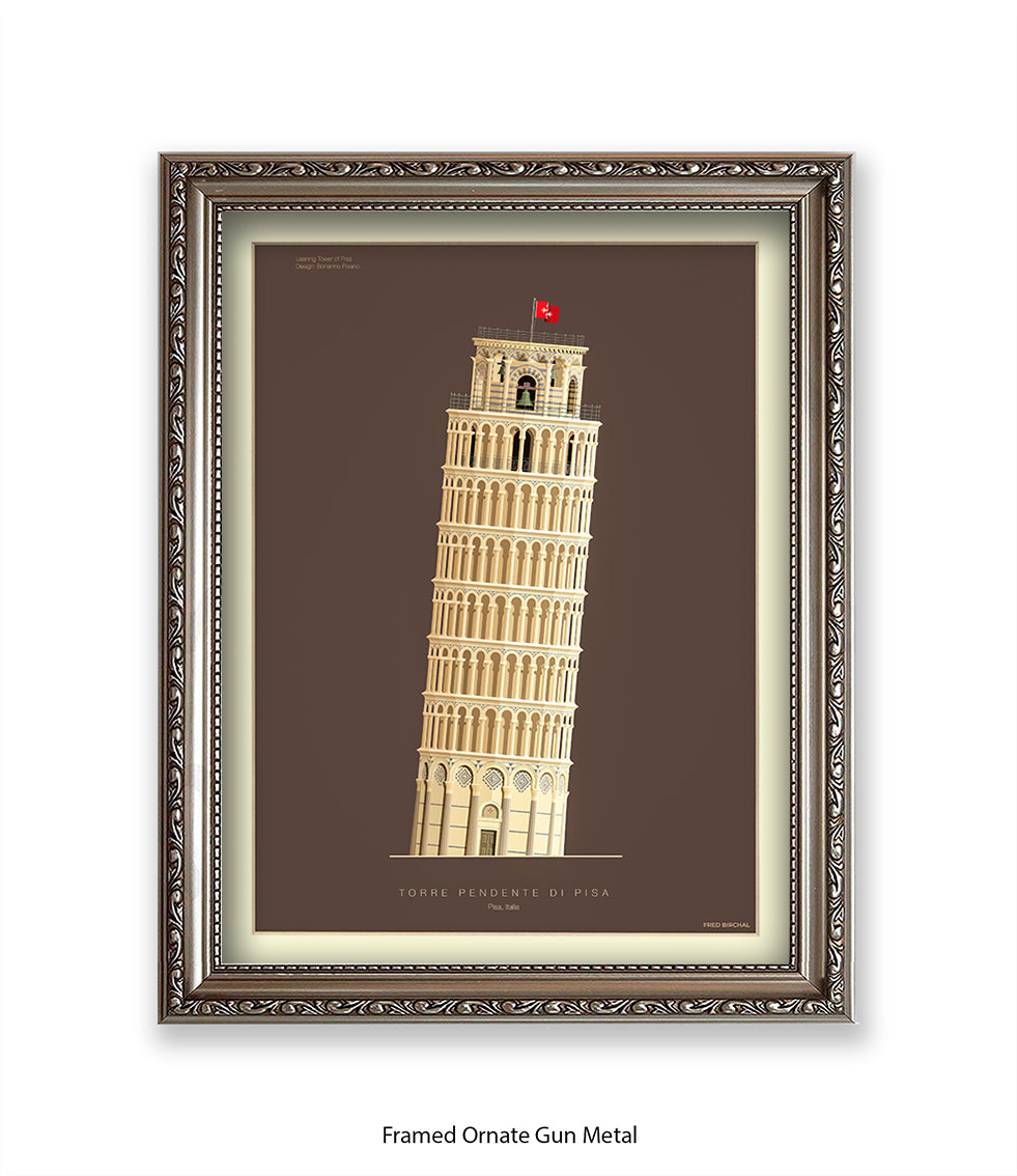 Leaning Tower of Pisa Italy Fred Birchal Art Print