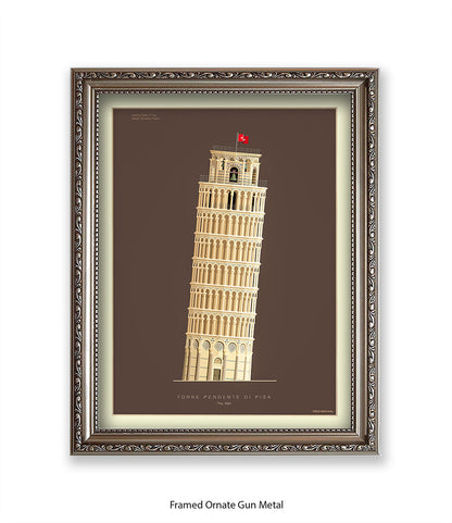 Leaning Tower of Pisa Italy Fred Birchal Art Print