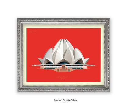 Lotus Temple - New Delhi - Fred Birchal Art Print