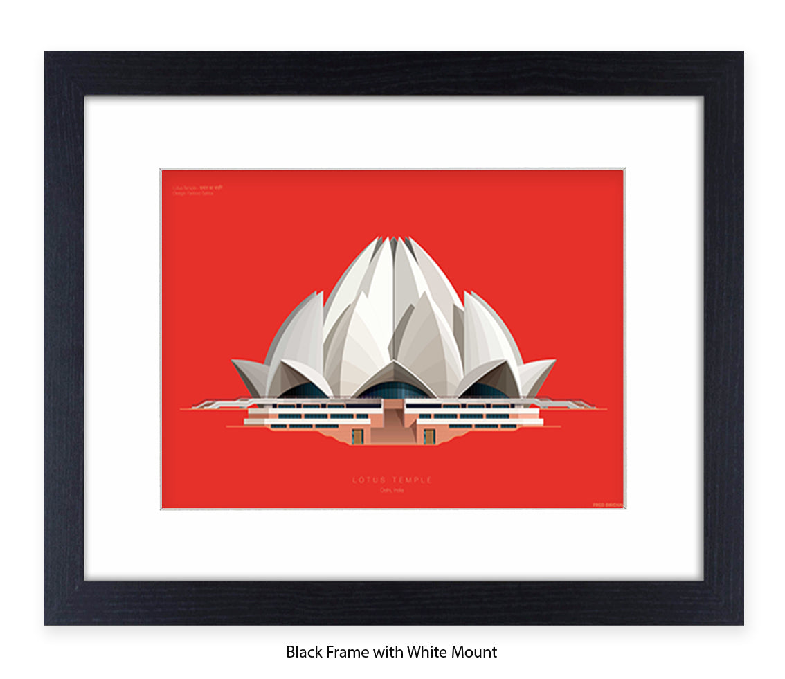 Lotus Temple - New Delhi - Fred Birchal Art Print