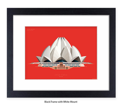 Lotus Temple - New Delhi - Fred Birchal Art Print