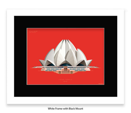 Lotus Temple - New Delhi - Fred Birchal Art Print