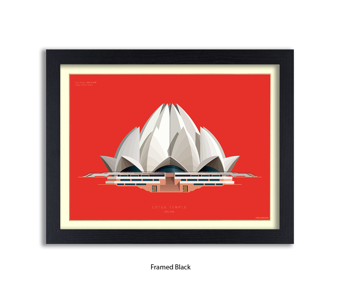 Lotus Temple - New Delhi - Fred Birchal Art Print