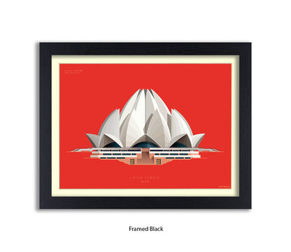 Lotus Temple - New Delhi - Fred Birchal Art Print