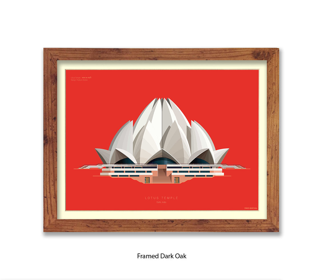 Lotus Temple - New Delhi - Fred Birchal Art Print