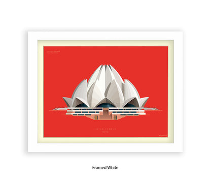 Lotus Temple - New Delhi - Fred Birchal Art Print