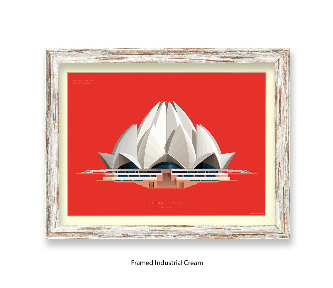 Lotus Temple - New Delhi - Fred Birchal Art Print