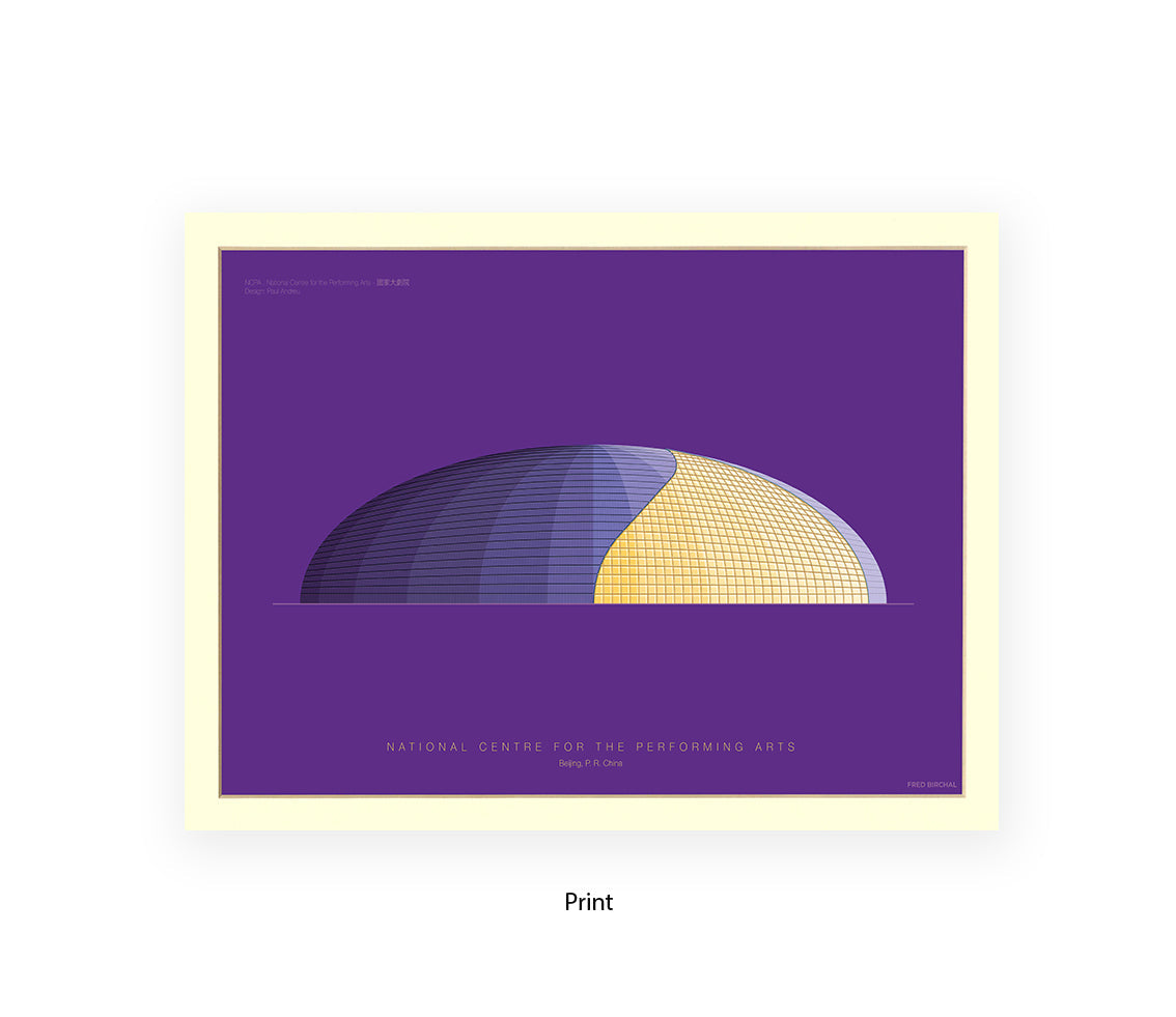 National Centre - Performing Arts - Bejing  - Fred Birchal Art Print