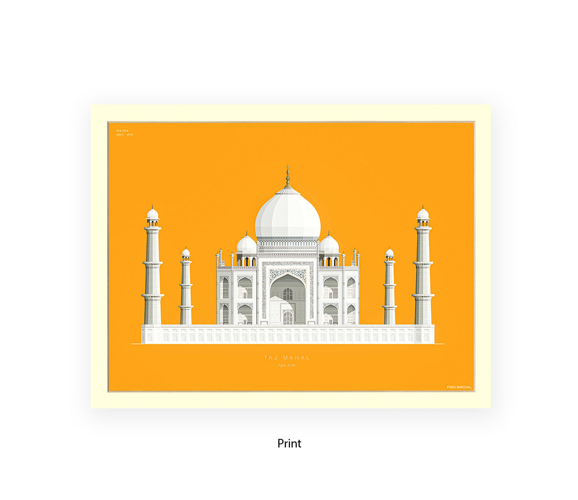 Taj Mahal - Agra - Fred Birchal Art Print