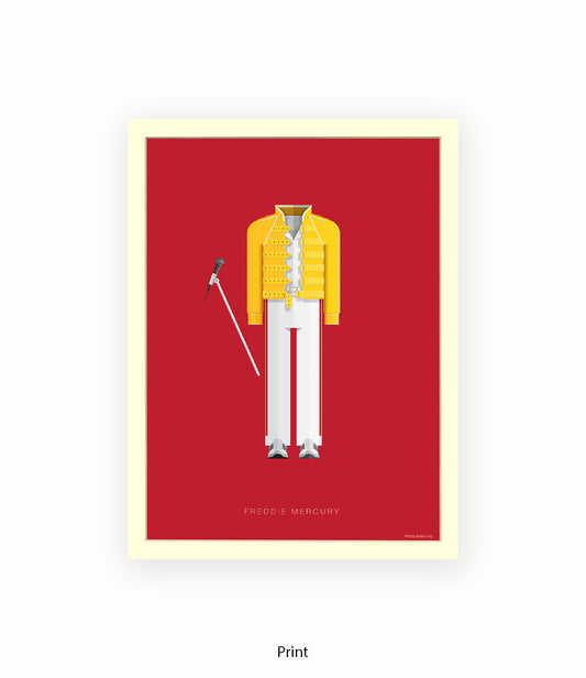 Freddie Mercury Yellow Top Fred Birchal Art Print