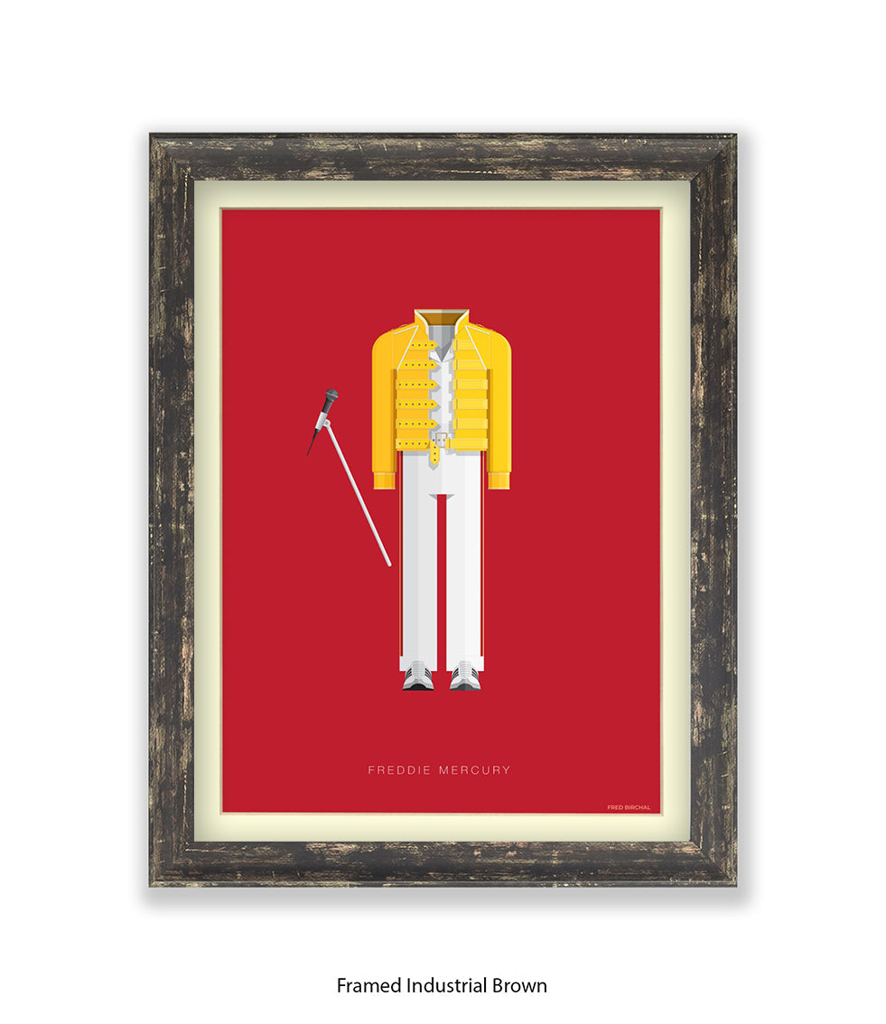 Freddie Mercury Yellow Top Fred Birchal Art Print
