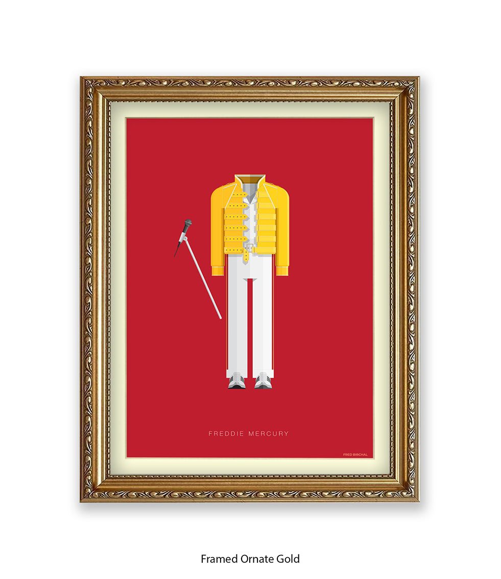 Freddie Mercury Yellow Top Fred Birchal Art Print