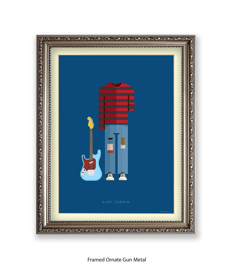 Kurt Cobain Fred Birchal Art Print