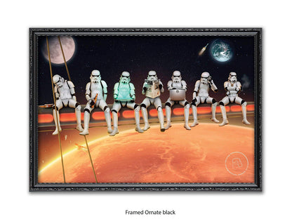 Stormtroopers on a Girder - Lunch Atop a Skyscraper Space Parody Poster