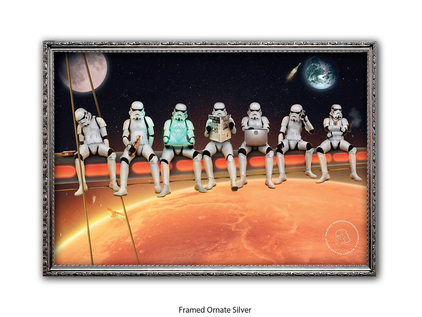 Stormtroopers on a Girder - Lunch Atop a Skyscraper Space Parody Poster