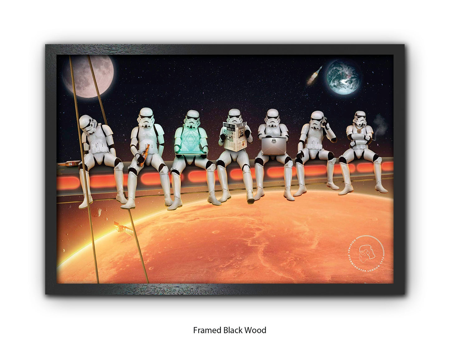 Stormtroopers on a Girder - Lunch Atop a Skyscraper Space Parody Poster