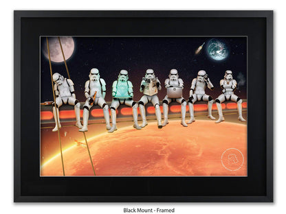 Stormtroopers on a Girder - Lunch Atop a Skyscraper Space Parody Poster