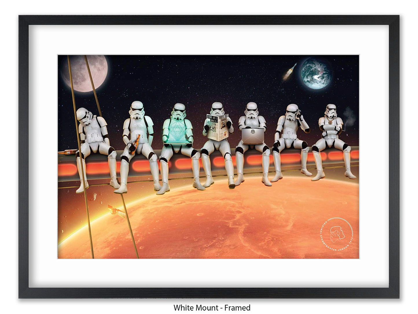Stormtroopers on a Girder - Lunch Atop a Skyscraper Space Parody Poster