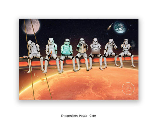 Stormtroopers on a Girder - Lunch Atop a Skyscraper Space Parody Poster