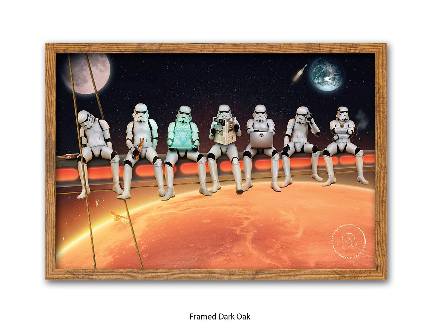 Stormtroopers on a Girder - Lunch Atop a Skyscraper Space Parody Poster