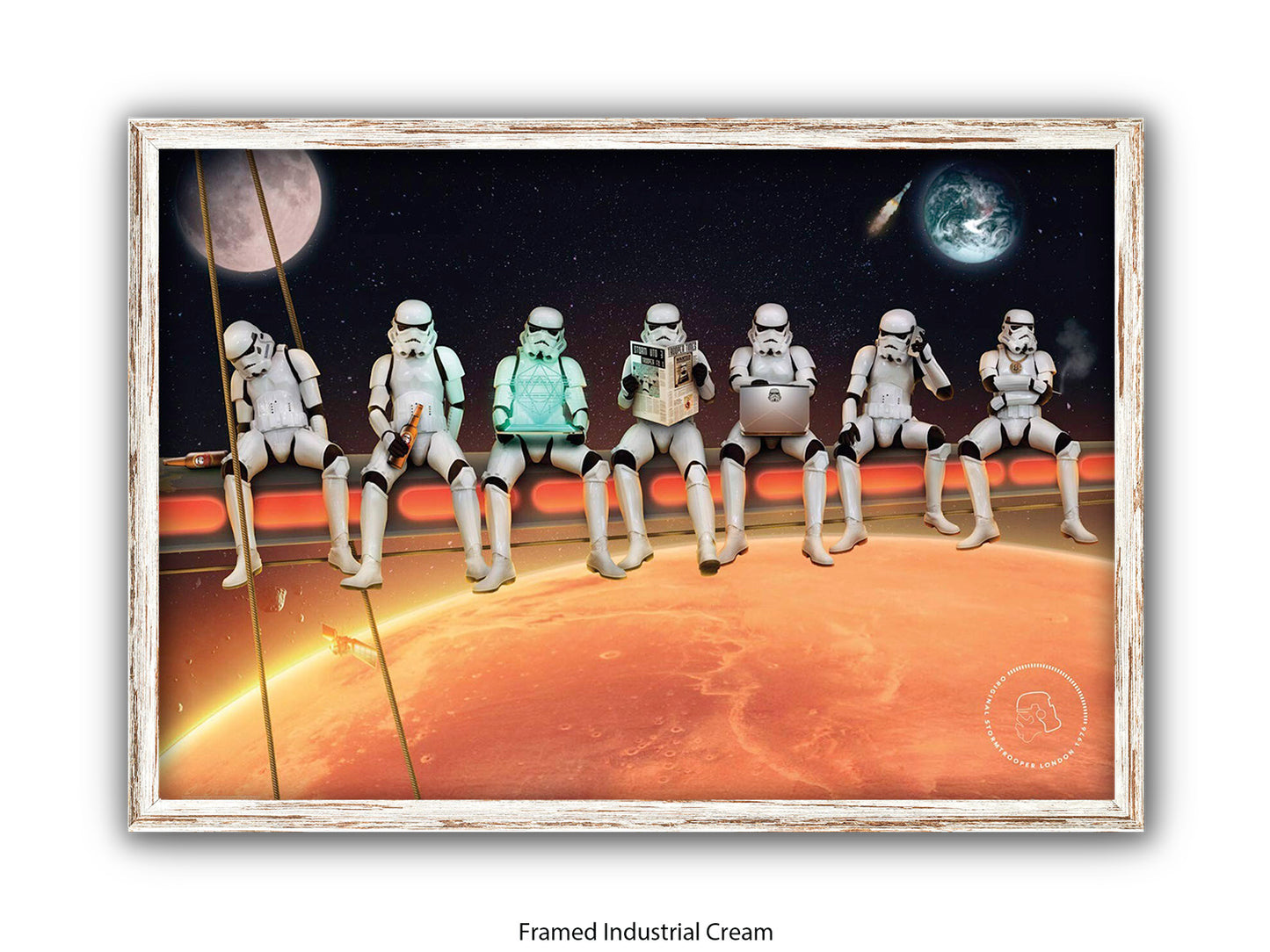 Stormtroopers on a Girder - Lunch Atop a Skyscraper Space Parody Poster