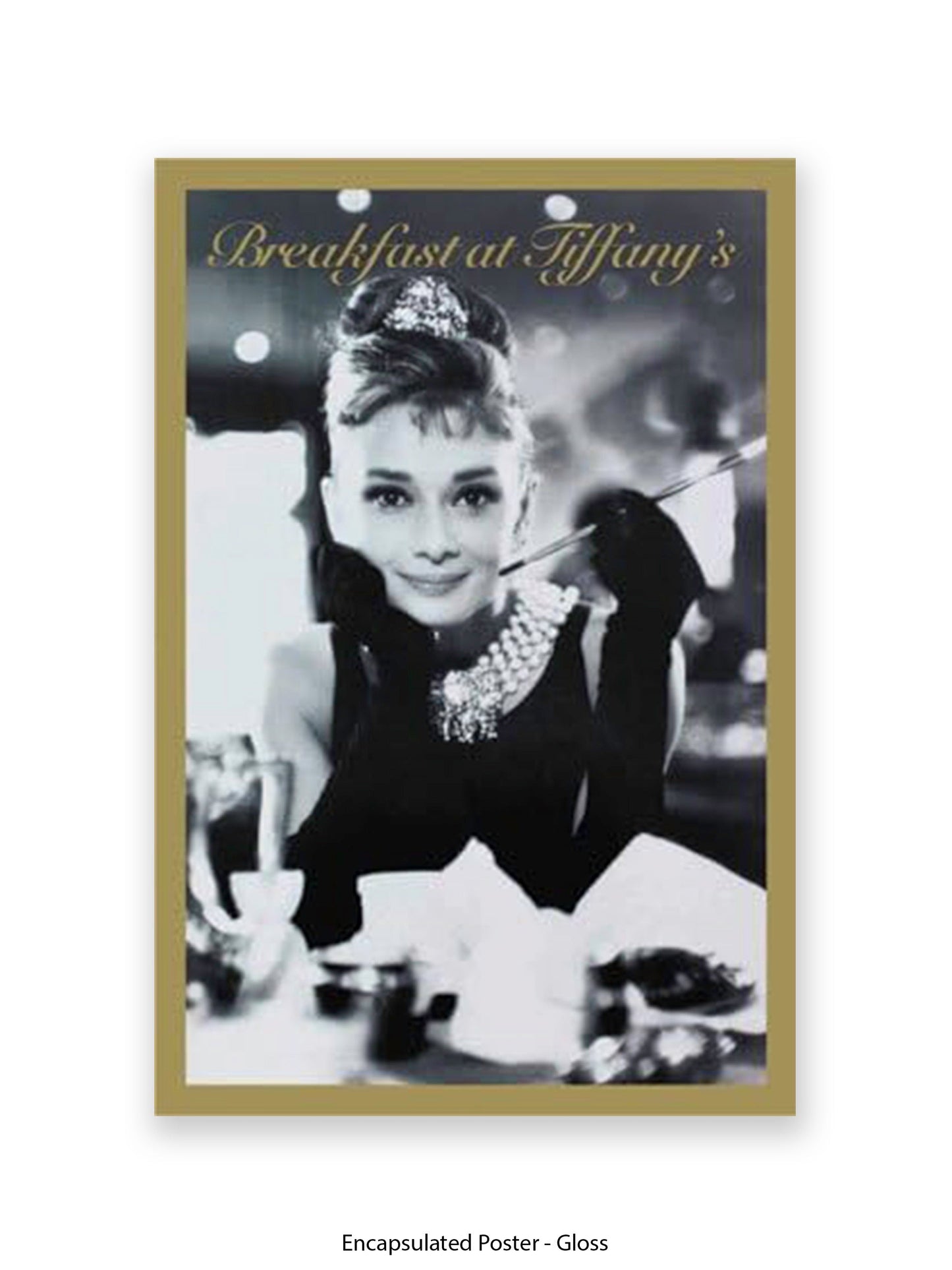 Breakfast At Tiffany's  - Window - Gold Border - One sheet poster
