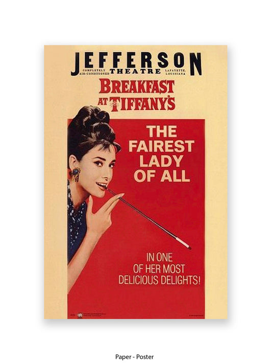 Breakfast At Tiffany's - Jefferson Theatre - 1985 - Red - One sheet poster