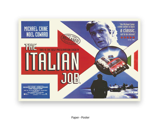 Italian Job - Michael Caine - Very rare 1980s - One sheet poster