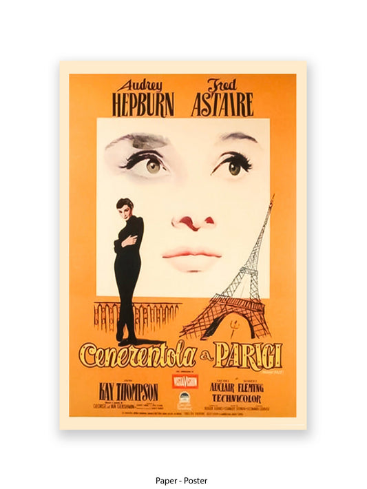 Funny Face - Cenerentola a Parigi - Italian- Very rare - One sheet poster