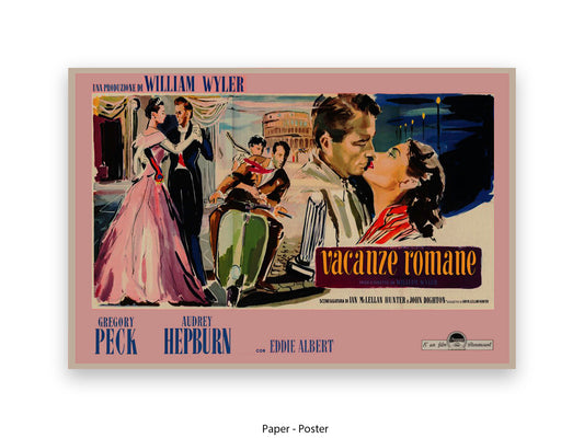 Roman Holiday - Vacanze Romane- Extremeley rare 1980s - One Sheet poster