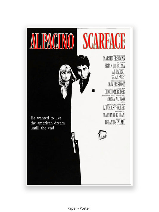 Scarface  - Film Promo - Michelle Pfeiffer - Very rare 1980s - One sheet poster