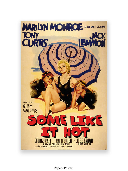 Some Like It Hot -  Italian One sheet poster