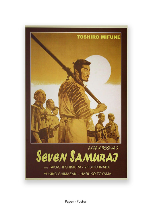 Seven Samurai - Very Rare - 1980s One sheet poster